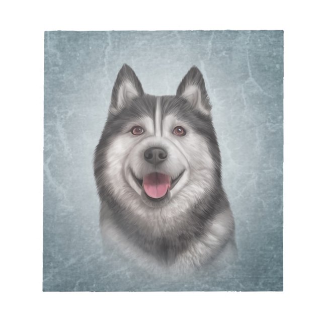 Drawing Dog Alaskan Malamute Notepad (Front)