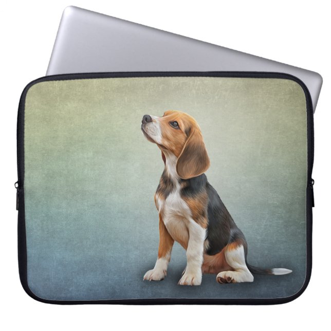 Drawing Dog Beagle Laptop Sleeve (Front)