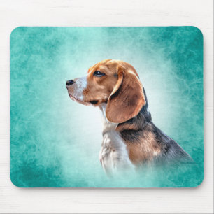 Drawing Dog Beagle Mouse Mat
