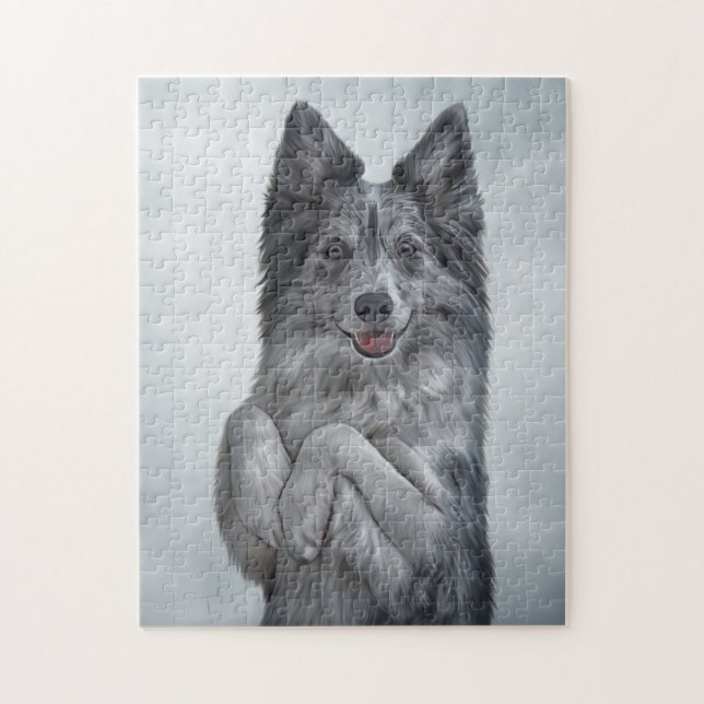 Drawing Dog breed Border Collie Jigsaw Puzzle (Vertical)