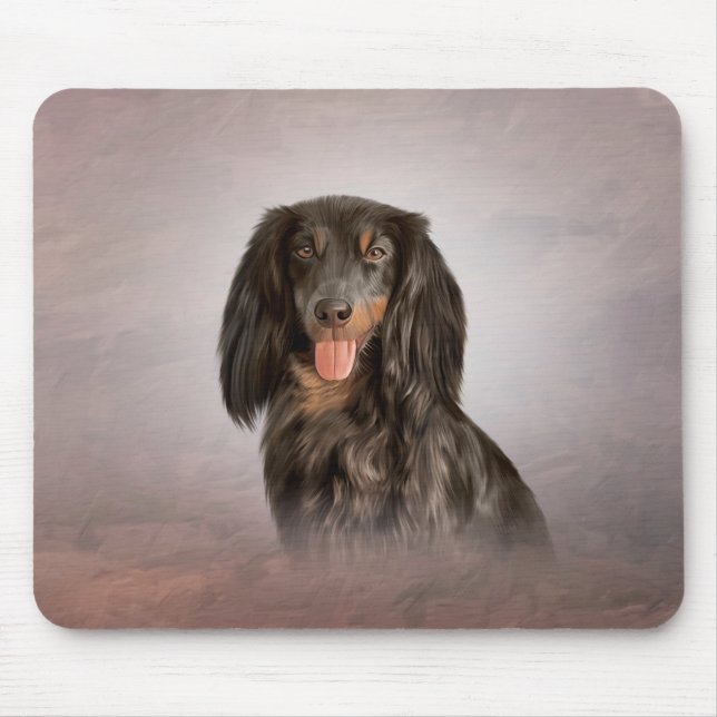 Drawing Dog breed dachshund Mouse Mat (Front)