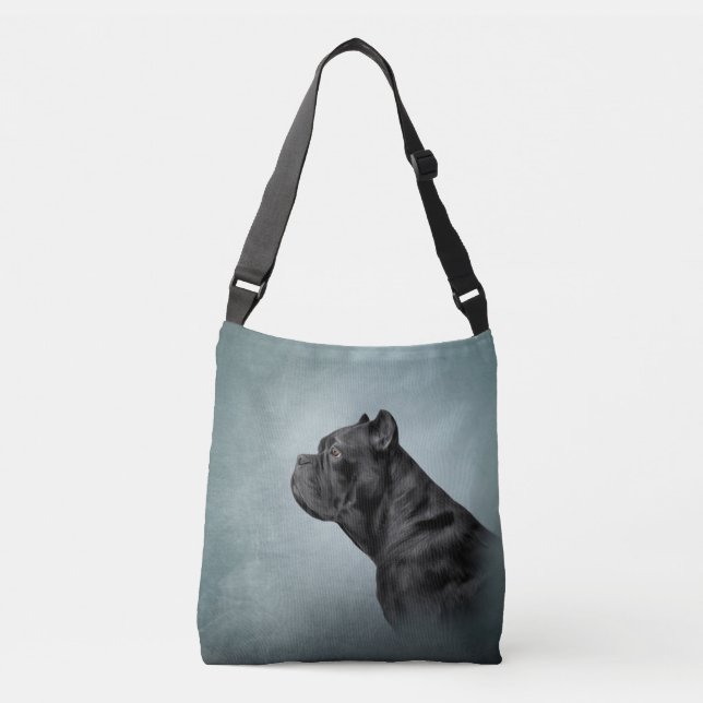 Drawing dog Cane Corso - Italian Mastiff Crossbody Bag (Front)