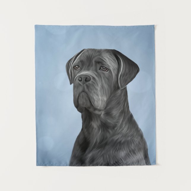 Drawing dog Cane Corso - Italian Mastiff Tapestry (Front)