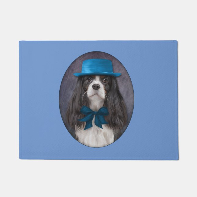 Drawing Dog Cavalier King Charles Spaniel Doormat (Front)
