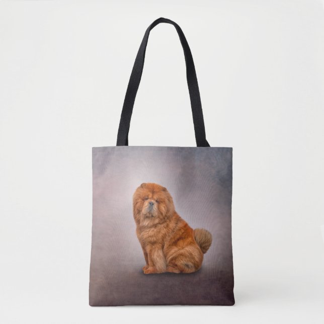 Drawing dog chow chow tote bag (Front)