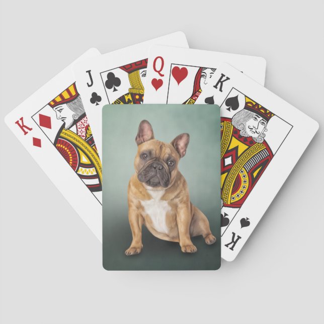 Drawing dog French Bulldog Playing Cards (Back)