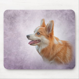 Drawing Dog Welsh Corgi Mouse Mat
