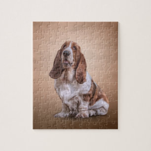 Drawing funny Basset Hound dog Jigsaw Puzzle