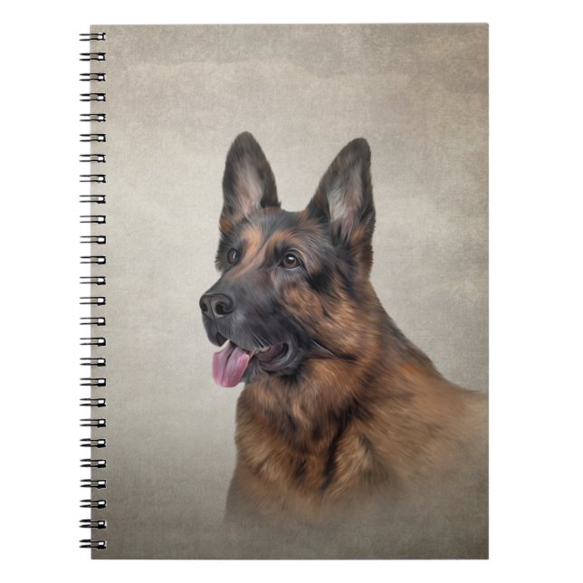 Drawing German Shepherd Dog Notebook (Front)