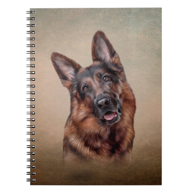 Drawing German Shepherd Dog Notebook (Front)