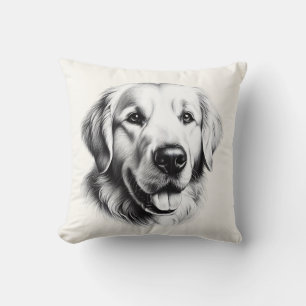 Drawing Golden Retriever Cushion