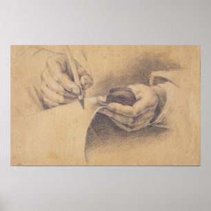 Drawing Hands, 1798 Poster