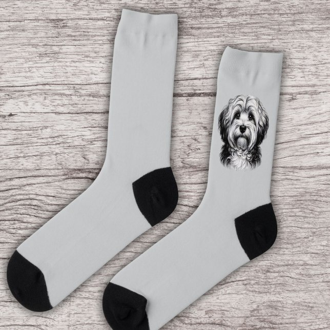 Drawing Havanese Dog Socks (Creator Uploaded)