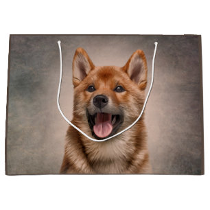 Drawing Japanese Shiba Inu dog Large Gift Bag