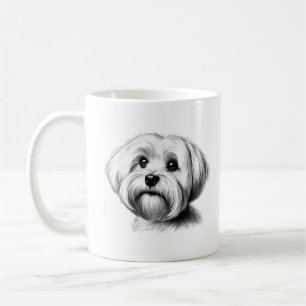 Drawing Maltese Dog Toddler T-shirt Coffee Mug
