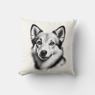 Drawing Norwegian Lundehund Cushion