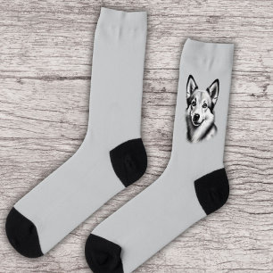 Drawing Norwegian Lundehund Socks