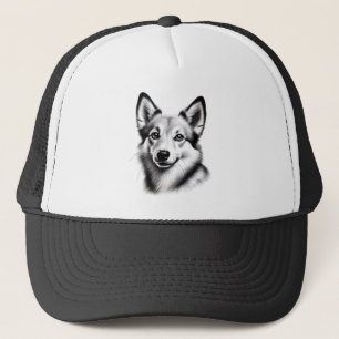 Drawing Norwegian Lundehund Trucker Hat