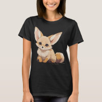Drawing of a Fennec, Desert Fox, in Cartoon style