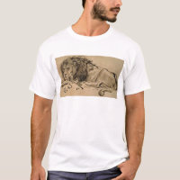 Drawing of a lion by Rembrandt van Rijn