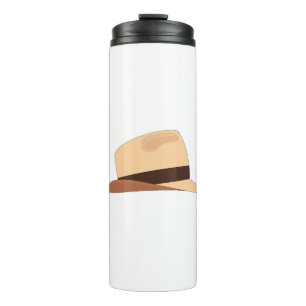 Drawing of a Panamanian hat Thermal Tumbler
