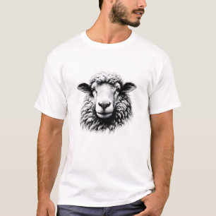 Drawing of a Sheep’s Head T-Shirt