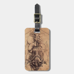 Drawing of a Woman's Torso by Leonardo da Vinci Luggage Tag