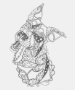 Drawing of Abstract Dog Animal Colouring Shirt - 24.15 Drawing of Abstract Dog Animal Colouring Shirt