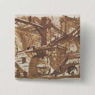 Drawing of an Imaginary Prison 15 Cm Square Badge