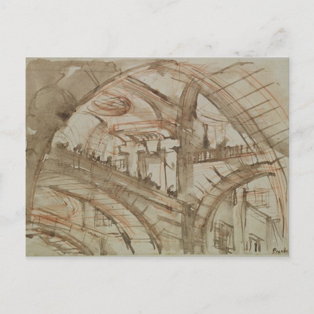 Drawing of an Imaginary Prison Postcard (Front)