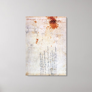 Drawing of an Urn and Figure with Notes Canvas Print