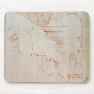 Drawing of architectural details mouse mat
