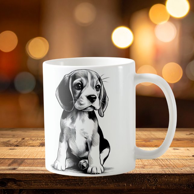 Drawing of Beagel Pup Coffee Mug (Creator Uploaded)