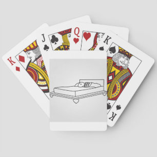 Drawing of bedroom furniture playing cards