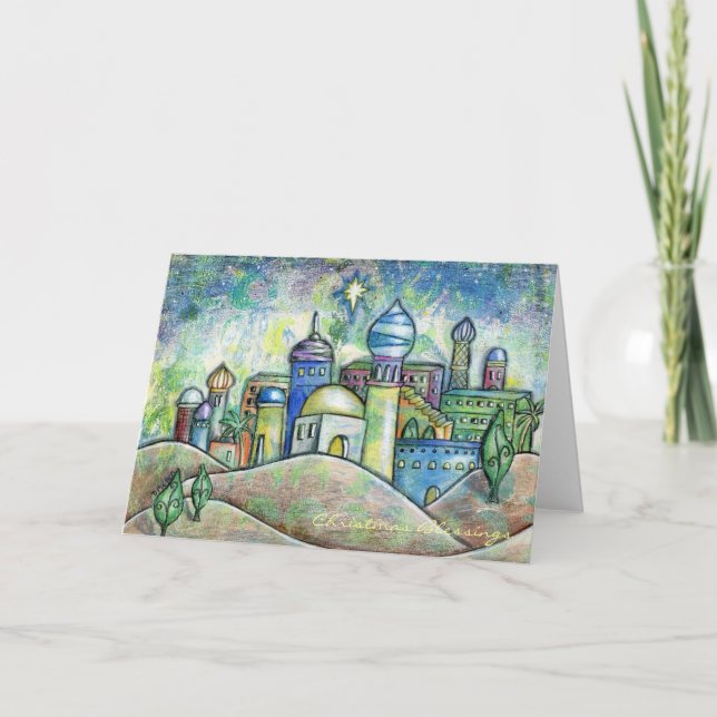 Drawing of Bethlehem Christmas Card (Front)