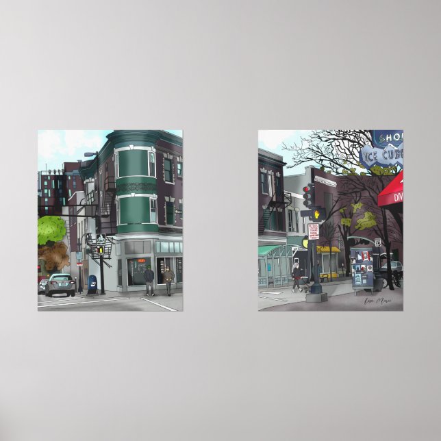 Drawing of Downtown Madison, Wisconsin (Front)