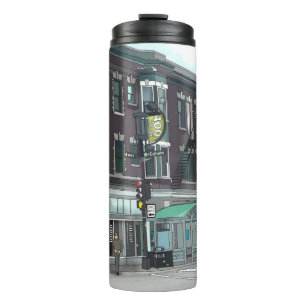 Drawing of Downtown Madison, Wisconsin Thermal Tumbler