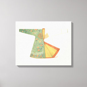 Drawing of Half-Finished Kimono Canvas Print