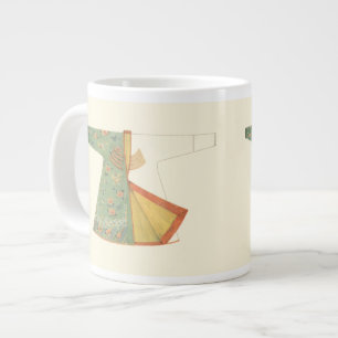 Drawing of Half-Finished Kimono Large Coffee Mug