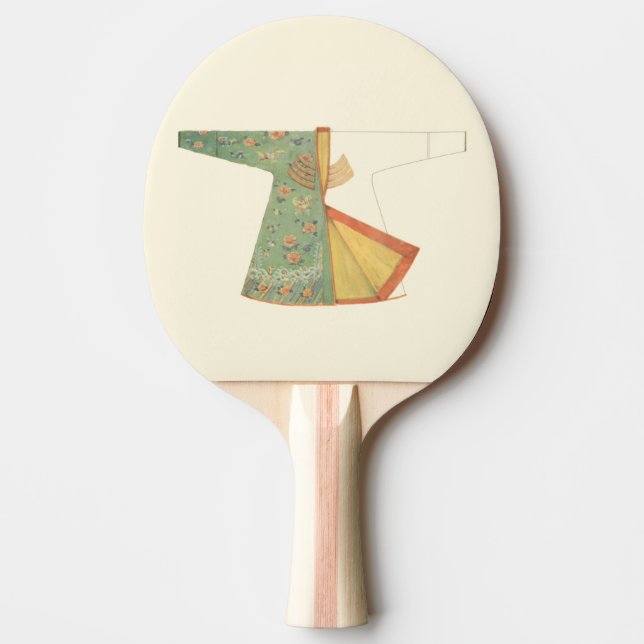 Drawing of Half-Finished Kimono Ping Pong Paddle (Front)
