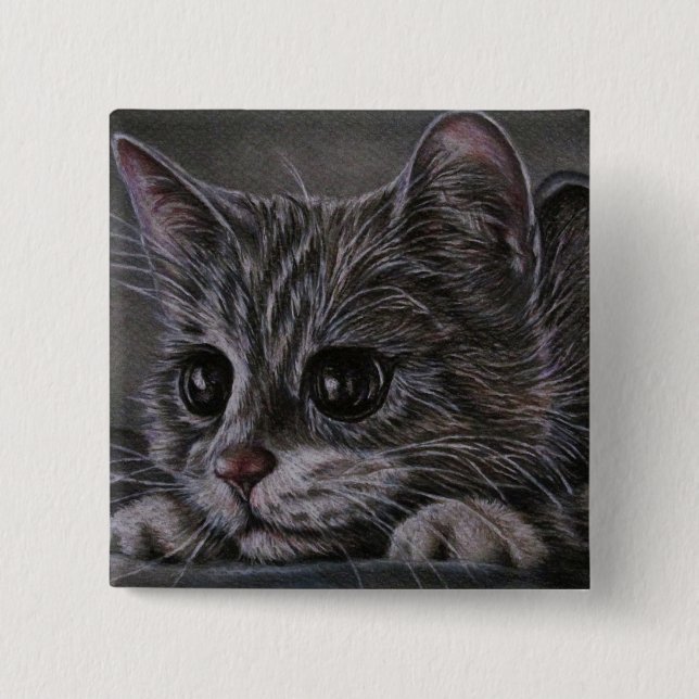 Drawing of Kitty on Button (Front)