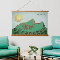 Drawing of Machu_Picchu Cusco Peru Poster Hanging 