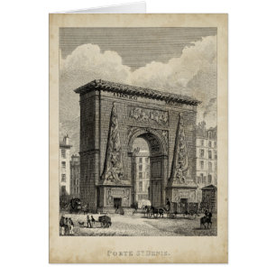 Drawing of Porte Saint-Denis Monument