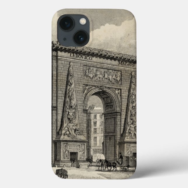 Drawing of Porte Saint-Denis Monument Case-Mate iPhone Case (Back)