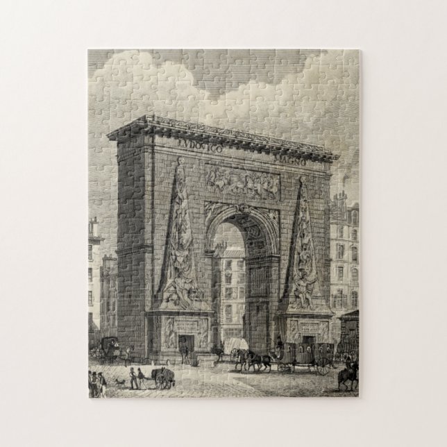 Drawing of Porte Saint-Denis Monument Jigsaw Puzzle (Vertical)