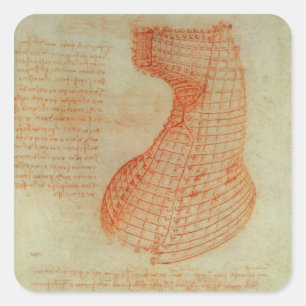 Drawing of the Ironwork Casting Mould Square Sticker