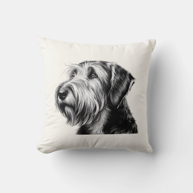Drawing Otterhound Cushion (Front)
