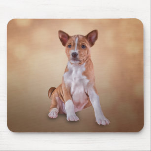 Drawing puppy breed Basenji Mouse Mat