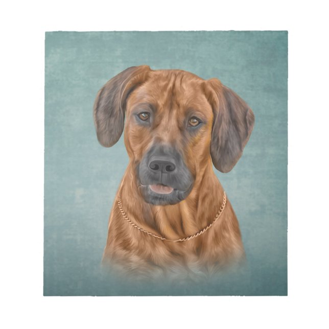 Drawing Rhodesian Ridgeback Notepad (Front)
