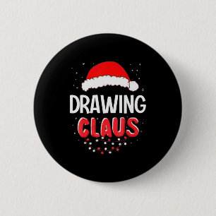 Drawing Santa Claus Christmas Matching Costume  6 Cm Round Badge